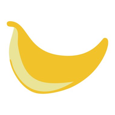 Düz sarı muz ikonu. Vektör illüstrasyonu