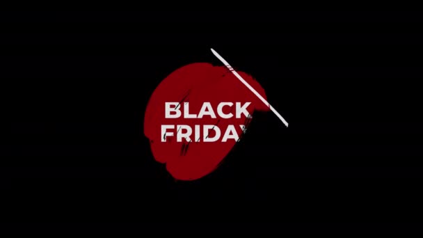 Czarny Piątkowy Baner Napisem Promocyjnym Odznaka Sprzedaży Specjalna Oferta Tagów — Wideo stockowe