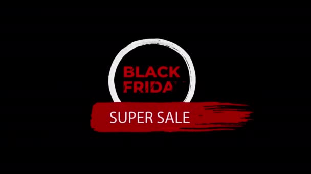 Чорна Ятниця Рекламний Банер Промо Відео Продається Бейдж Спеціальні Пропозиції — стокове відео