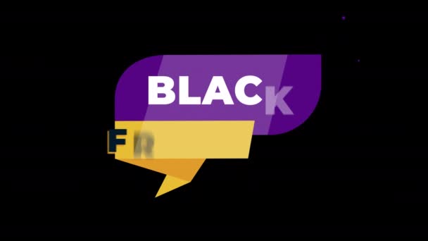 Bannière Vente Black Friday Pour Vidéo Promo Badge Vente Offre — Video