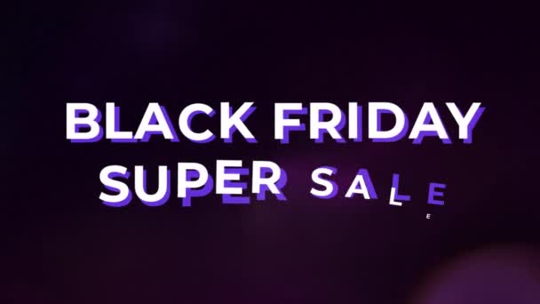 Black Friday Sale Sign Banner Promo Video Sale Badge Special — Stock Video