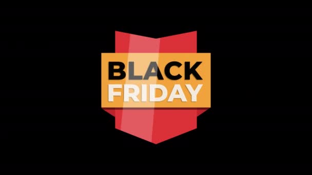 Black Friday Försäljning Skylt Banner För Promo Video Försäljningsbricka Specialerbjudande — Stockvideo