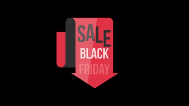 Black Friday Verkaufsschild Banner Für Promo Video Sale Badge Rabattmarken — Stockvideo
