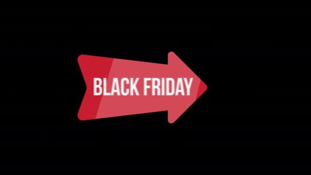 Black Friday Försäljning Skylt Banner För Promo Video Försäljningsbricka Specialerbjudande — Stockvideo