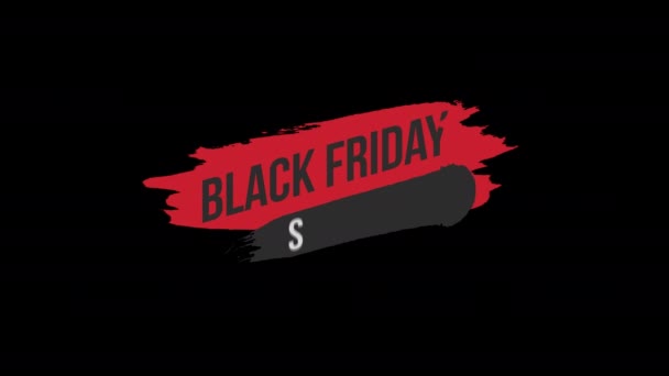 Μαύρο Friday Sale Banner Για Promo Βίντεο Σήμα Πώλησης Ειδικές — Αρχείο Βίντεο