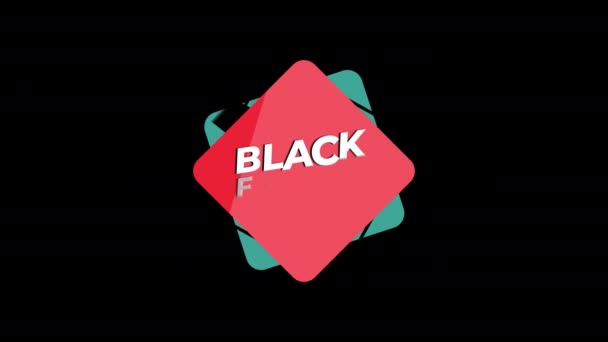 Viernes Negro Venta Cartel Banner Para Vídeo Promocional Placa Venta — Vídeos de Stock