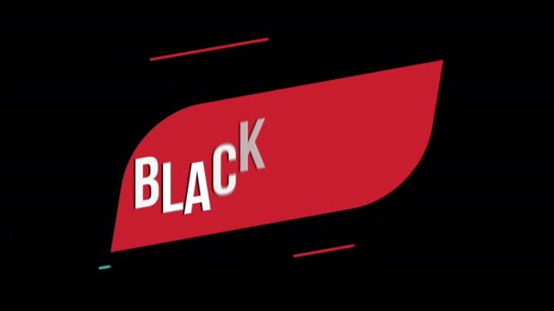 Zwarte Vrijdag Verkoop Uithangbord Banner Voor Promo Video Verkoop Badge — Stockvideo