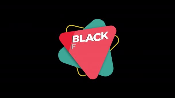 Zwarte Vrijdag Verkoop Uithangbord Banner Voor Promo Video Verkoop Badge — Stockvideo