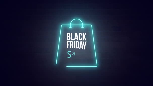 Černý Pátek Prodejní Cedule Banner Pro Promo Video Odznak Prodej — Stock video