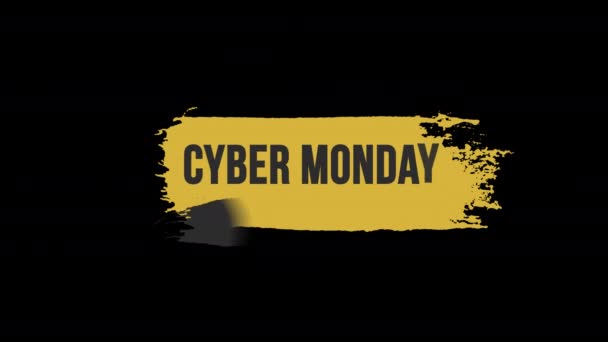 Cyber Poniedziałek Znak Sprzedaży Baner Filmu Promocyjnego Odznaka Sprzedaży Specjalna — Wideo stockowe