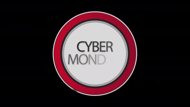 Cyber Monday Venta Cartel Banner Para Vídeo Promocional Placa Venta — Vídeos de Stock