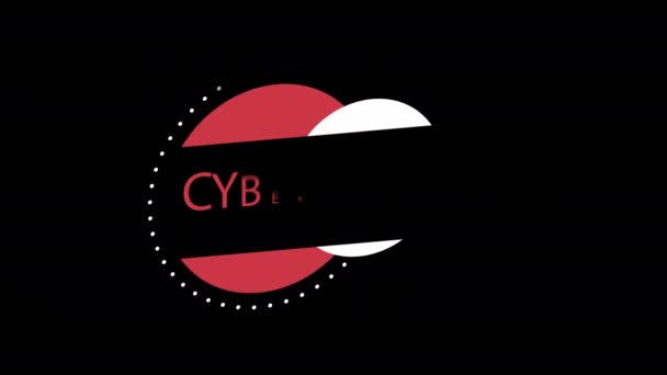 Cyber Monday Banner Sinal Venda Para Vídeo Promocional Venda Badge — Vídeo de Stock