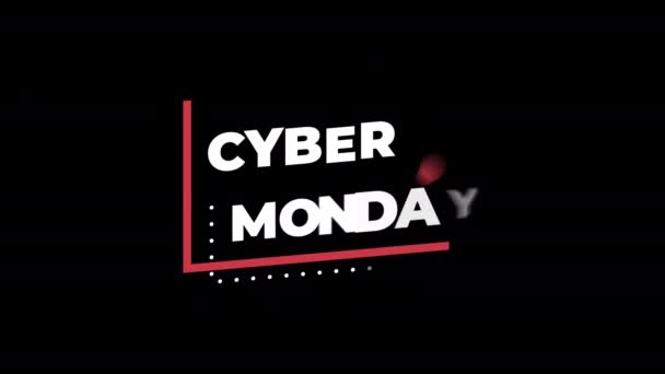 Cyber Monday Venta Cartel Banner Para Vídeo Promocional Venta Badge — Vídeos de Stock