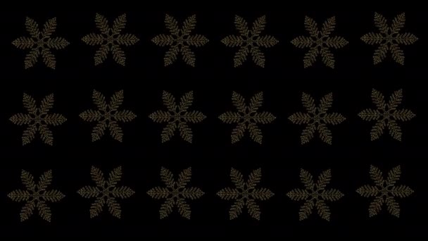 Feliz Navidad Copos Nieve Caída Rotar Animación Fondo Decoración Ornamento — Vídeos de Stock
