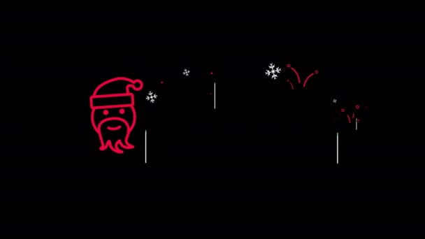 Noël Floral Feuille Fleur Dorée Cadre Copie Animation Espace Avec — Video
