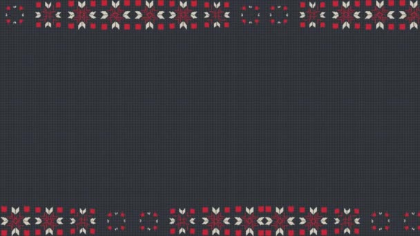 Merry Christmas Pattern Loop Background Animation Copy Space — Stock Video