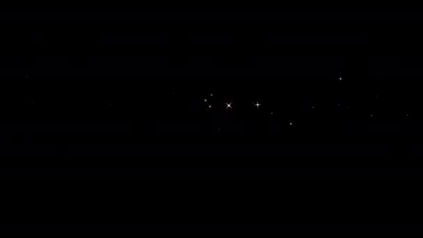 Волшебные Звезды Сверкают Светящийся Анимационный Прозрачный Фон Альфа Каналом — стоковое видео