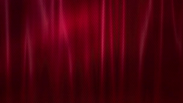 Театр Красный Холст Занавес Петля Фоновая Анимация Копированием Пространства — стоковое видео