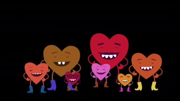 Love Heart Character Icon Animation Heart Beat Concept Valentine Day — Vídeo de stock