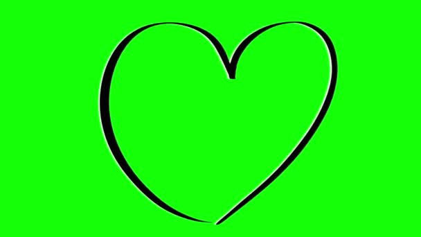 爱情或心灵的象征动画 情人节的心跳声概念爱与感情 — 图库视频影像