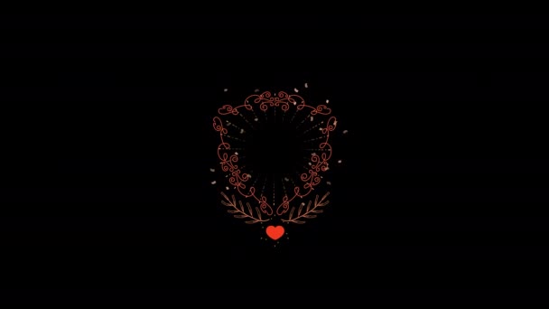 Любовь Сердце Икона Анимации Сердце Бьется День Валентина Любовь Чувства — стоковое видео