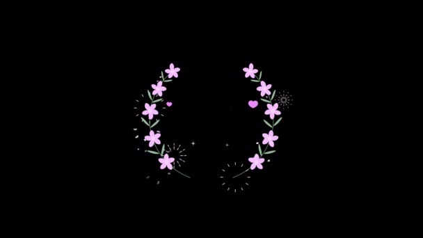 Aşk Kalp Ikonu Animasyonu Sevgililer Günü Için Kalp Atışı Konsepti — Stok video