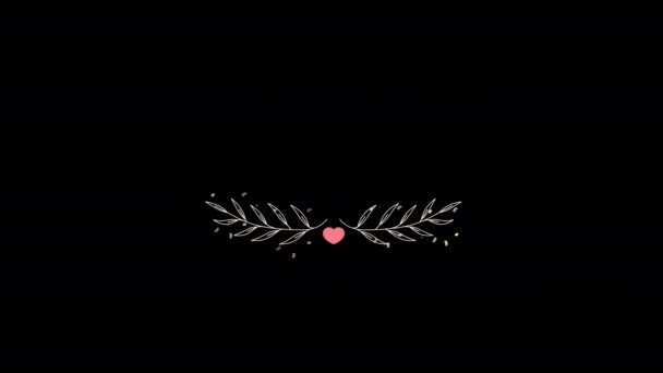 Любов Або Значок Серця Анімація Серце Біт Концепція Дня Святого — стокове відео