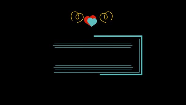 Dragoste Sau Inimă Icoană Animație Heart Beat Concept Pentru Ziua — Videoclip de stoc