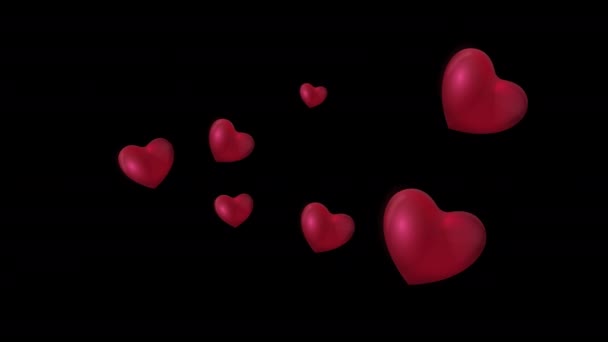 愛やハートのアイコンアニメーション バレンタインデーのハートビートコンセプト愛と感情 — ストック動画
