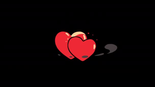 Love Heart Icon Animation Heart Beat Concept Valentine Day Love — Vídeo de Stock