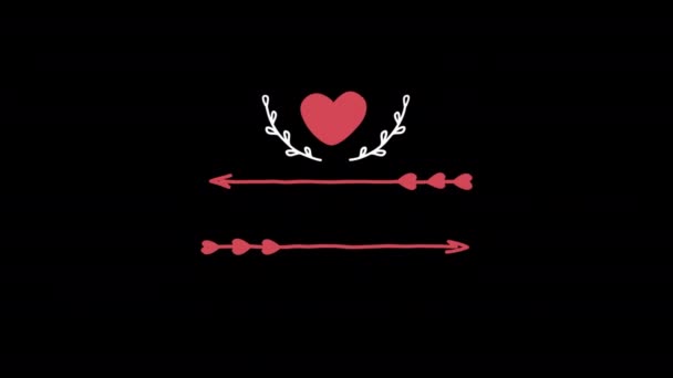 Love Heart Icon Animation Heart Beat Concept Valentine Day Love — Video Stock