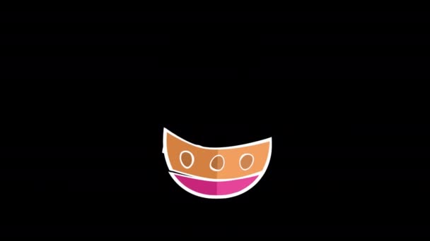 Цикл Анимации Красочный Пасхальное Яйцо Прозрачный Фон Альфа Канал — стоковое видео