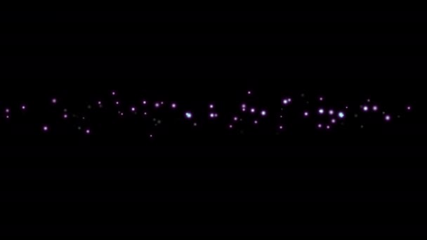 Belles Particules Étoiles Brillantes Animation Boucle Fond Transparent Avec Canal — Video