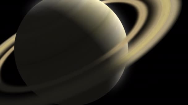 Beautiful Saturn Loop Animation Transparent Background Alpha Channel — Video
