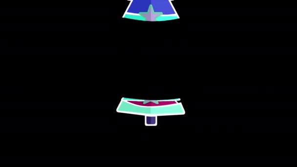Beautiful Chrismas Tree Loop Animation Transparent Background Alpha Channel — Video