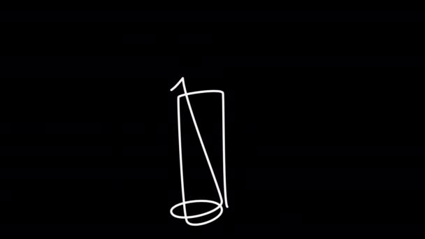 Alkoholik Drink Loop Animacja Wideo Przezroczyste Tło Kanałem Alfa — Wideo stockowe