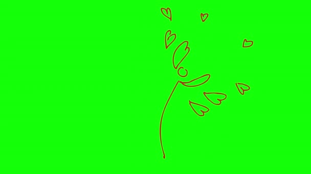 Квітка Квітка Квітка Цикл Іконок Анімація Відео Прозорий Фон Альфа — стокове відео