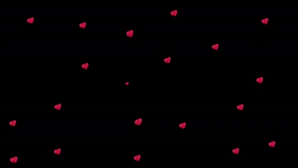Beautiful Heart Animation Loop Animation Transparent Background Alpha Channel — Video