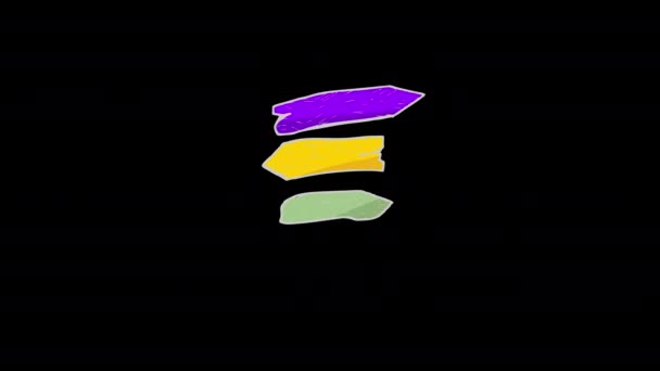 Verkehrszeichen Symbolschleife Animation Video Transparenter Hintergrund Mit Alphakanal — Stockvideo