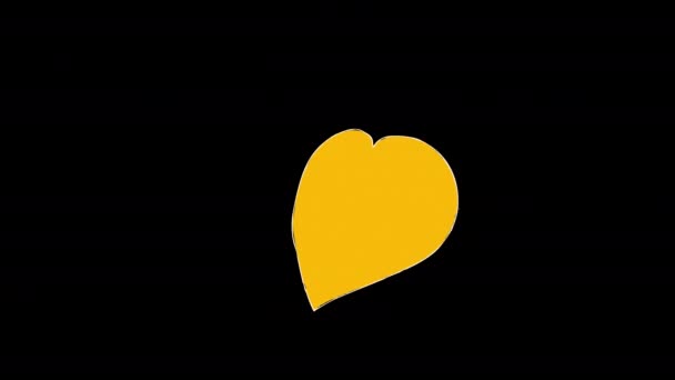 Corações Envelope Dia Dos Namorados Ícone Loop Animação Vídeo Fundo — Vídeo de Stock