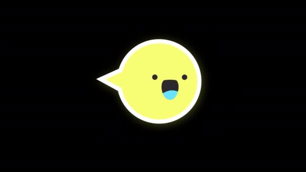 Surprise Emoji Loop Animatie Video Transparante Achtergrond Met Alfa Kanaal — Stockvideo