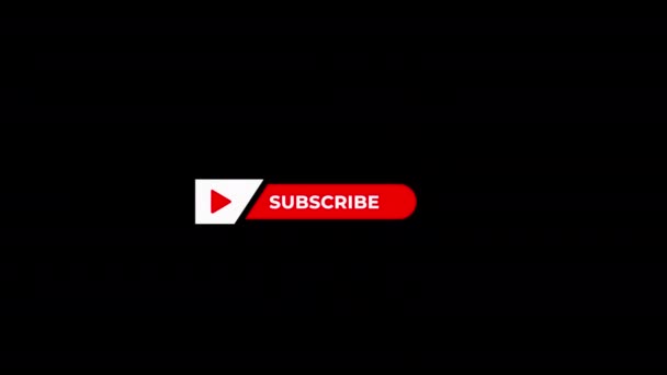 Subscribe Press Bell Icon Loop Animation Video Transparent Background Alpha — Stock Video