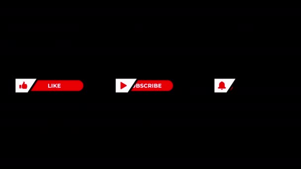 Wie Abonnieren Und Drücken Sie Das Glockensymbol Schleife Animation Video — Stockvideo