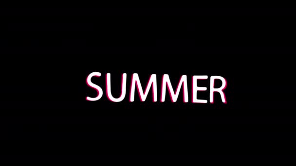 夏のテキストワードループアニメーションビデオアルファチャンネルで透明背景 — ストック動画