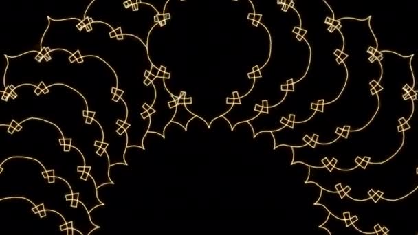Ramadan Muster Dekoration Hintergrund Schleife Animation Video Transparenten Hintergrund Mit — Stockvideo