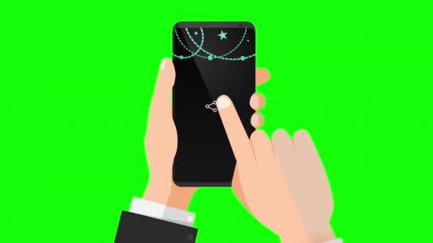 Ramadan Lantern Smyčce Mobilního Telefonu Animace Video Transparentní Pozadí Alfa — Stock video