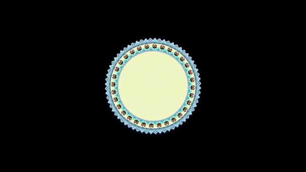 Kreis Dekoration Ornament Dekorativ Elegant Mandala Kopie Raum Schleife Animation — Stockvideo