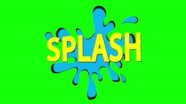çizgi film Splash Comic Bubble konuşma döngüsü animasyon video şeffaf arkaplan alfa kanalı ile.