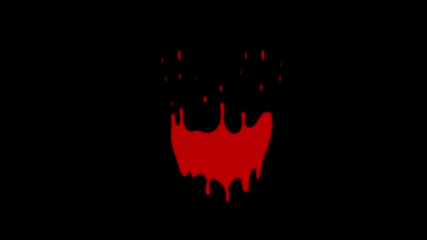 赤いハートアイコンの愛ループアニメーションビデオアルファチャンネルと透明な背景 — ストック動画