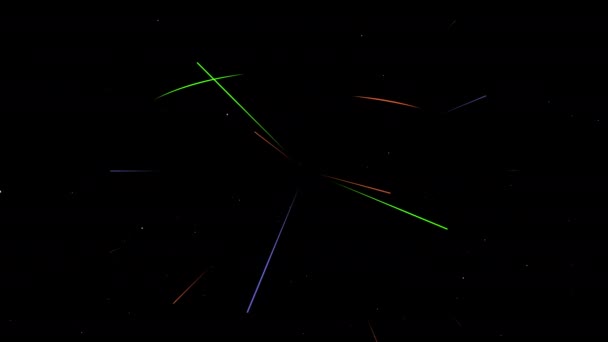 Абстрактна Лінія Свінгу Цикл Bursts Sparks Анімація Відео Прозорий Фон — стокове відео